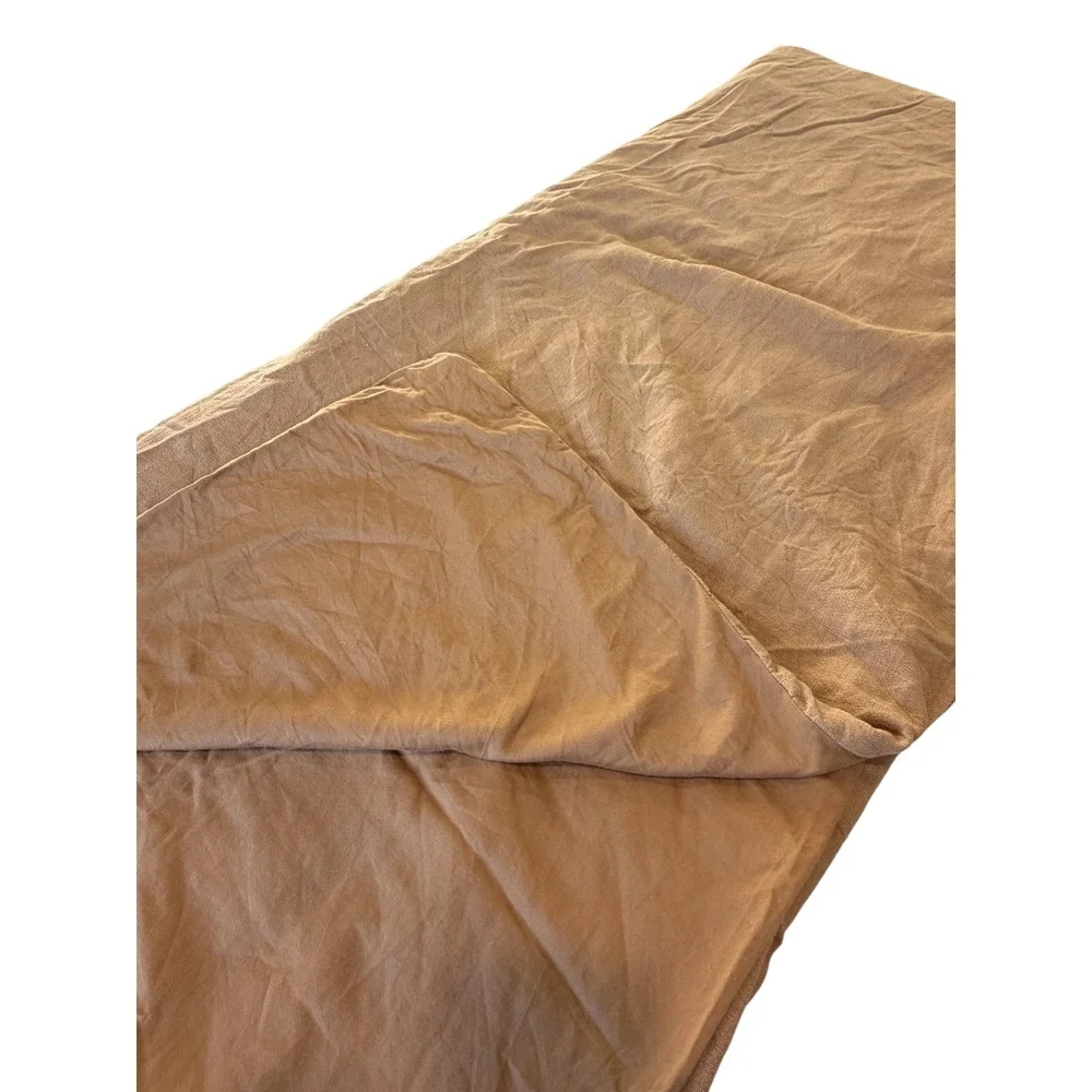 Casaluna Heavyweight Warm Brown Duvet Cover King Linen & Rayon Blend Bedding